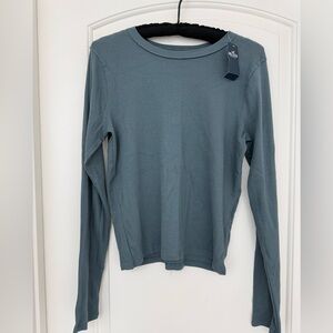 NWT Hollister cotton stretch scoop neck ribbed top